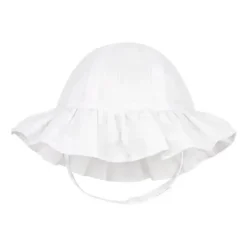 Wee Ones – Chapéus de sol reversíveis prontos para o verão para bebês, meninas e meninos, babados brancos