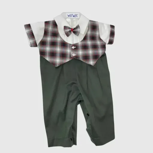Will' Beth - macacão infantil Playd verde bebê