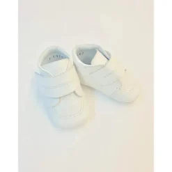 Will' Beth - Sapatos de couro para meninos, branco