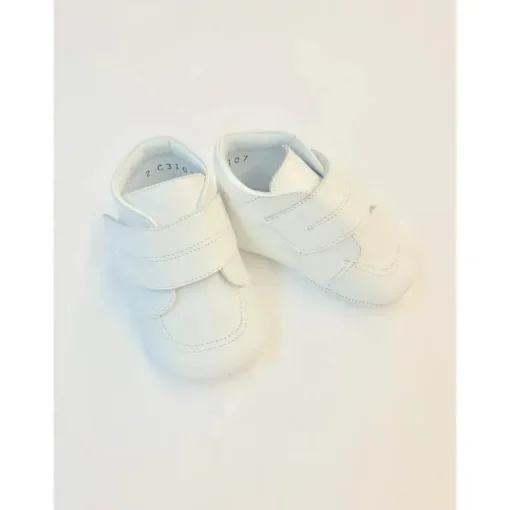 Will' Beth - Sapatos de couro para meninos, branco