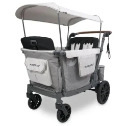 WonderFold - L4 Quad Stroller Wagon (4 Seater) Grey