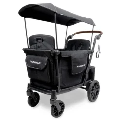 WonderFold - L4 Quad Stroller Wagon (4 Seater) Black