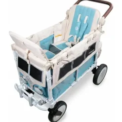 WonderFold - Volkswagon Special Edition Double Stroller Wagon (2 lugares), Bondi Blue