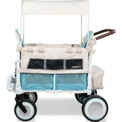 WonderFold - Volkswagon Special Edition Double Stroller Wagon (2 lugares), Bondi Blue