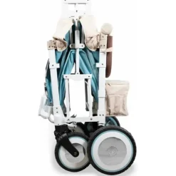 WonderFold - Volkswagon Special Edition Double Stroller Wagon (2 lugares), Bondi Blue