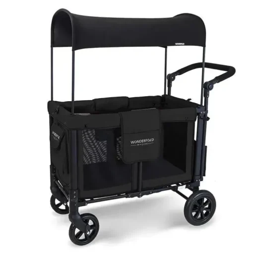 WonderFold - W2 Luxe Double Stroller Wagon, Preto