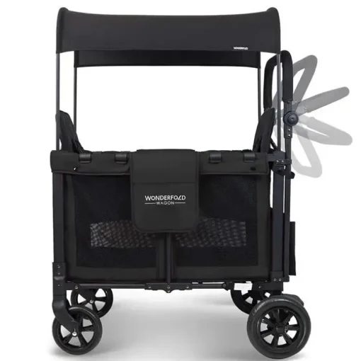WonderFold - W2 Luxe Double Stroller Wagon, Preto