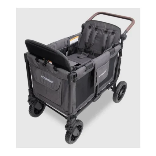 Wonderfold - W4 Luxe Pro Quad Stroller For 4 Kids, Charcoal Gray