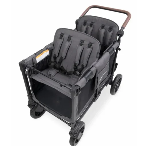Wonderfold - W4 Luxe Pro Quad Stroller For 4 Kids, Charcoal Gray