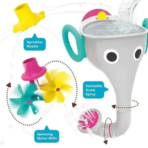 Yookidoo - brinquedo de banho FunElefun Fill 'N' Sprinkle, cinza