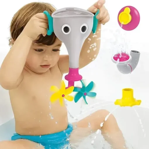 Yookidoo - brinquedo de banho FunElefun Fill 'N' Sprinkle, cinza