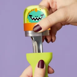 Zoku - Kids Pocket Utensil Set, Green Dino