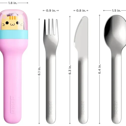 ZOKU - Kids Pocket Utensil Set, Kitty
