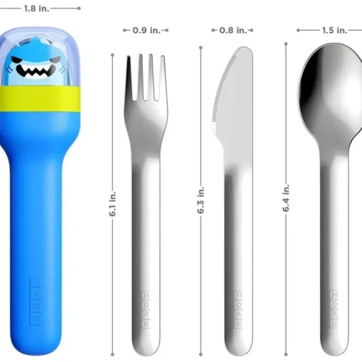 ZOKU - Kids Pocket Utensil Set, Shark
