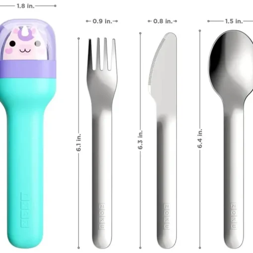 ZOKU - Kids Pocket Utensil Set, Unicorn