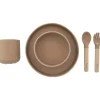 Zoli - Conjunto de louças infantis de silicone 5Pk, Latte Tan