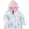 Zoocchini - Baby Girl Terry Swim Coverup Upf50+, Seahorse