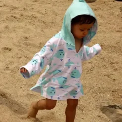 Zoocchini - Baby Girl Terry Swim Coverup Upf50+, Seahorse