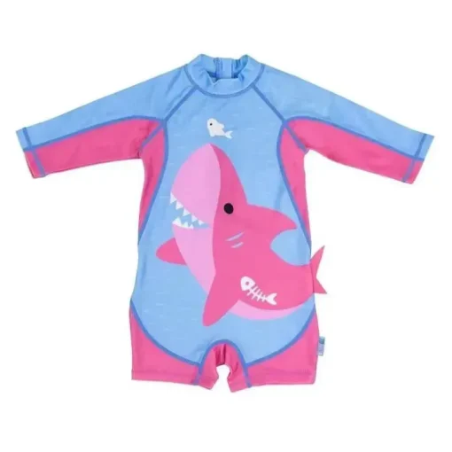 Zoocchini - Baby One Piece Surf Suit, Sophie, o Tubarão