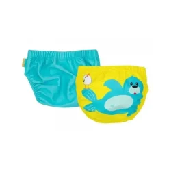 Zoocchini - Conjunto de 2 peças de fraldas de natação de malha, sereia