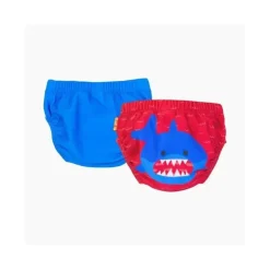 Zoocchini - Conjunto de fraldas de banho 2Pk de malha, Tubarão