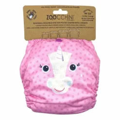 Zoocchini - Fralda de pano alicórnio com 2 unidades de inserção tamanho único