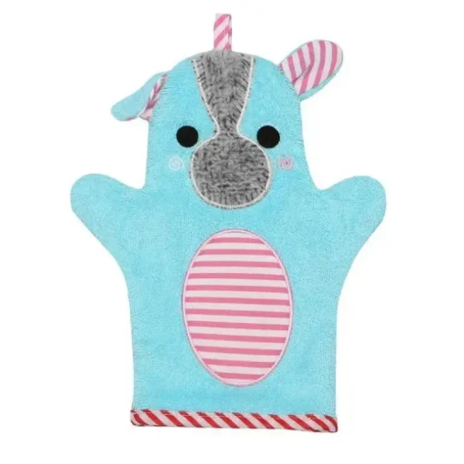 Zoocchini - Luva de banho Baby Snow Terry, Yorkie 0/18M