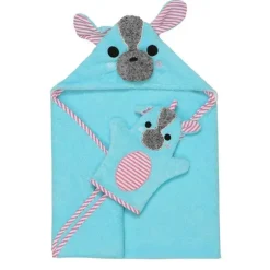 Zoocchini - Luva de banho Baby Snow Terry, Yorkie 0/18M