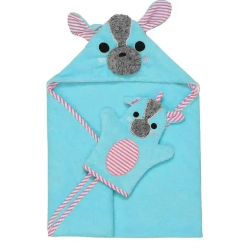 Zoocchini - Luva de banho Baby Snow Terry, Yorkie 0/18M