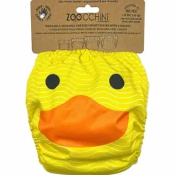 Zoocchini - Pato de fralda de pano com 2 unidades de inserção tamanho único