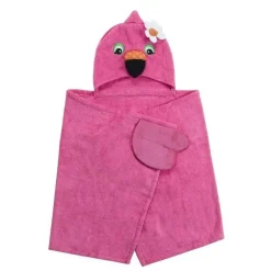 Zoocchini - toalha infantil com capuz, flamingo