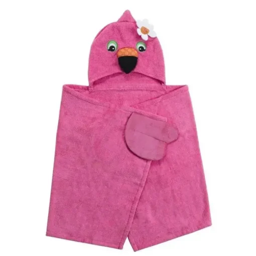 Zoocchini - toalha infantil com capuz, flamingo